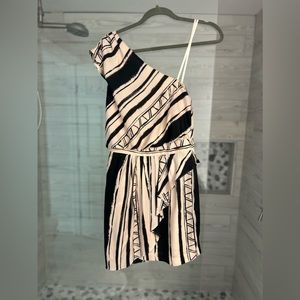 BCBG Silk One-shoulder Cocktail Dress